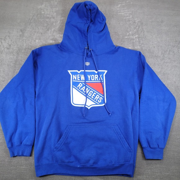 Old Time Sports Other - New York Rangers NHL Y2K Old Time Sports Hoodie Mens Large Blue‎ Pullover Flaw